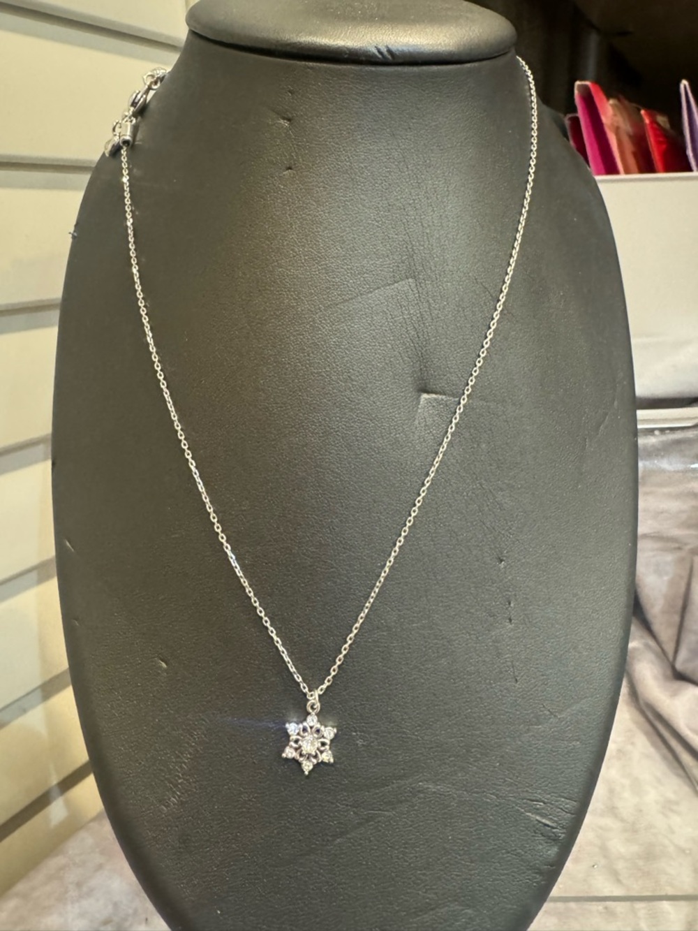 Brighton Delicate Silver Starburst Snowflake Pendant Necklace - Adjustable